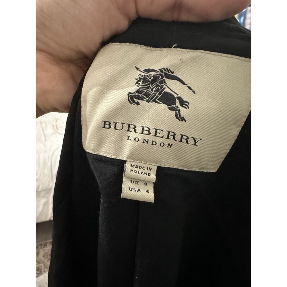 Burberry Womens Black Solid Blazer Jacket Size 6 Italy - Picture 5 of 7